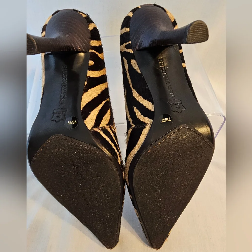 Stunning Calf Hair Zebra Print Women's Heels - Picture 4 of 6